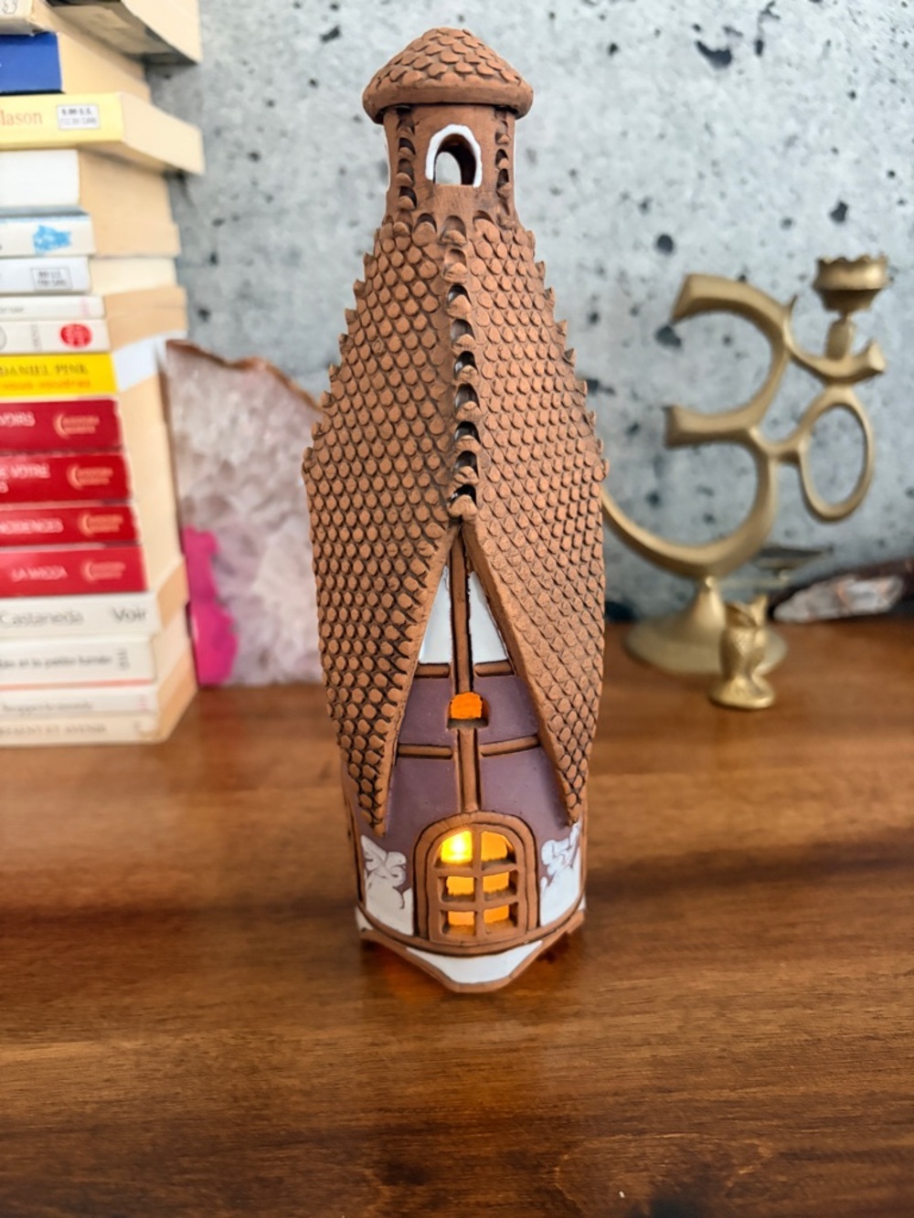Handcrafted Terracotta Ceramic Candle House